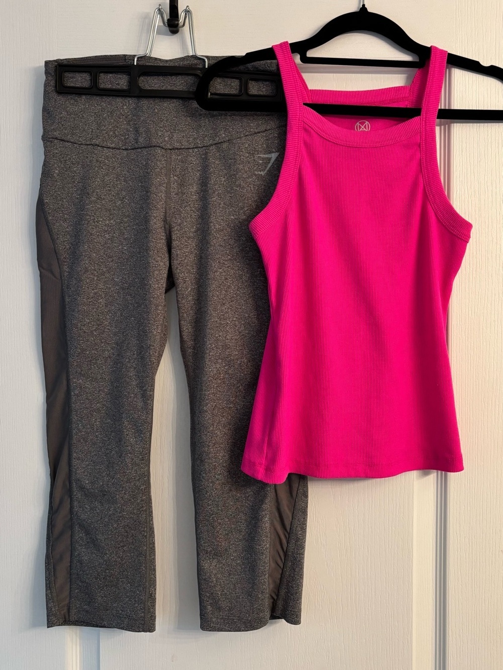 Bundle - Gymshark Gray 'DRY' Performance Leggings & KGMTL Tank